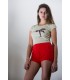 Short de Yoga rouge