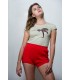 Short de Yoga rouge