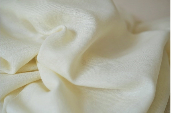 White wool meditation shawl