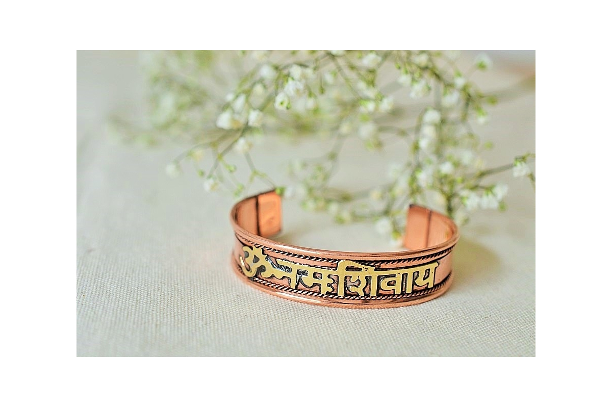 Everyday Pure Copper Om Namah Shivay Bangle Kada Men Women, Size: One Size,  1 at Rs 600/piece in Jaipur