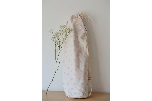 Sac de yoga Emy coeurs roses