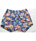 Yoga short flowers blue background
