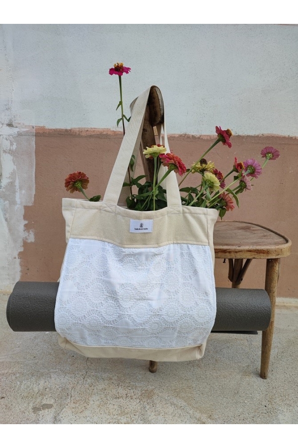 Yoga mat bag Lena white