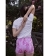 Short de Yoga brocart rose