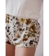 Short Jaya fleurs marrons