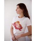 T-shirt Marichyasana blanc