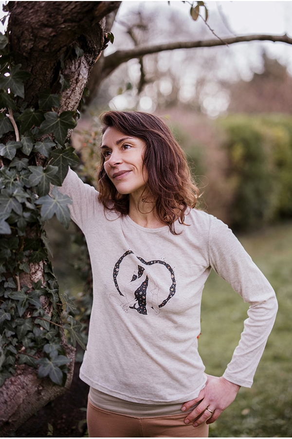 T-shirt Rajakapotasana long sleeve