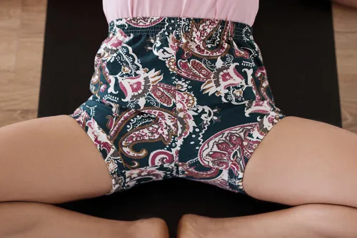 Short de yoga Iyengar imprimé
