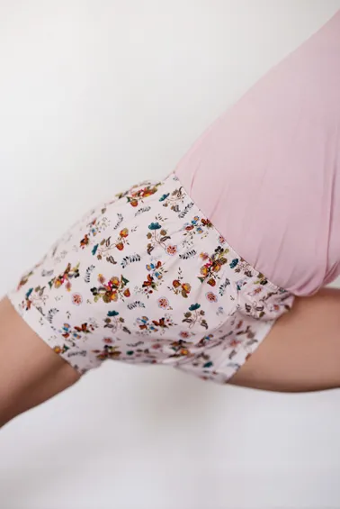 Short de yoga Iyengar imprimé