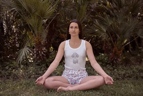 Short de yoga Iyengar imprimé