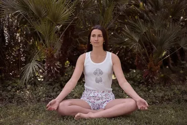 Short de yoga Iyengar imprimé
