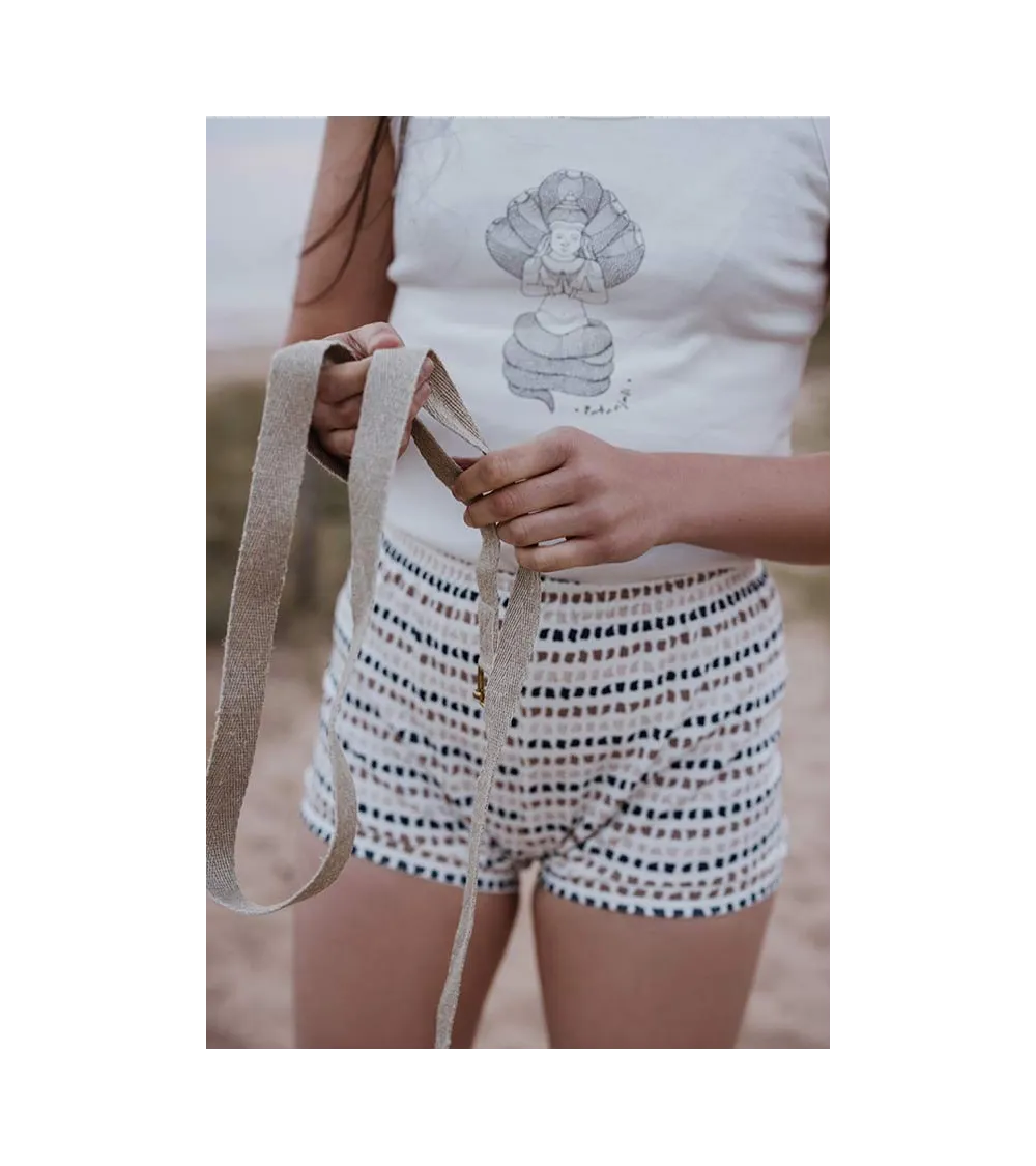 Iyengar yoga short with pattern