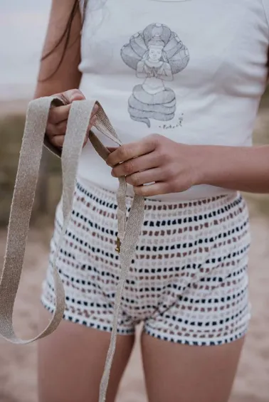 Iyengar yoga short with pattern