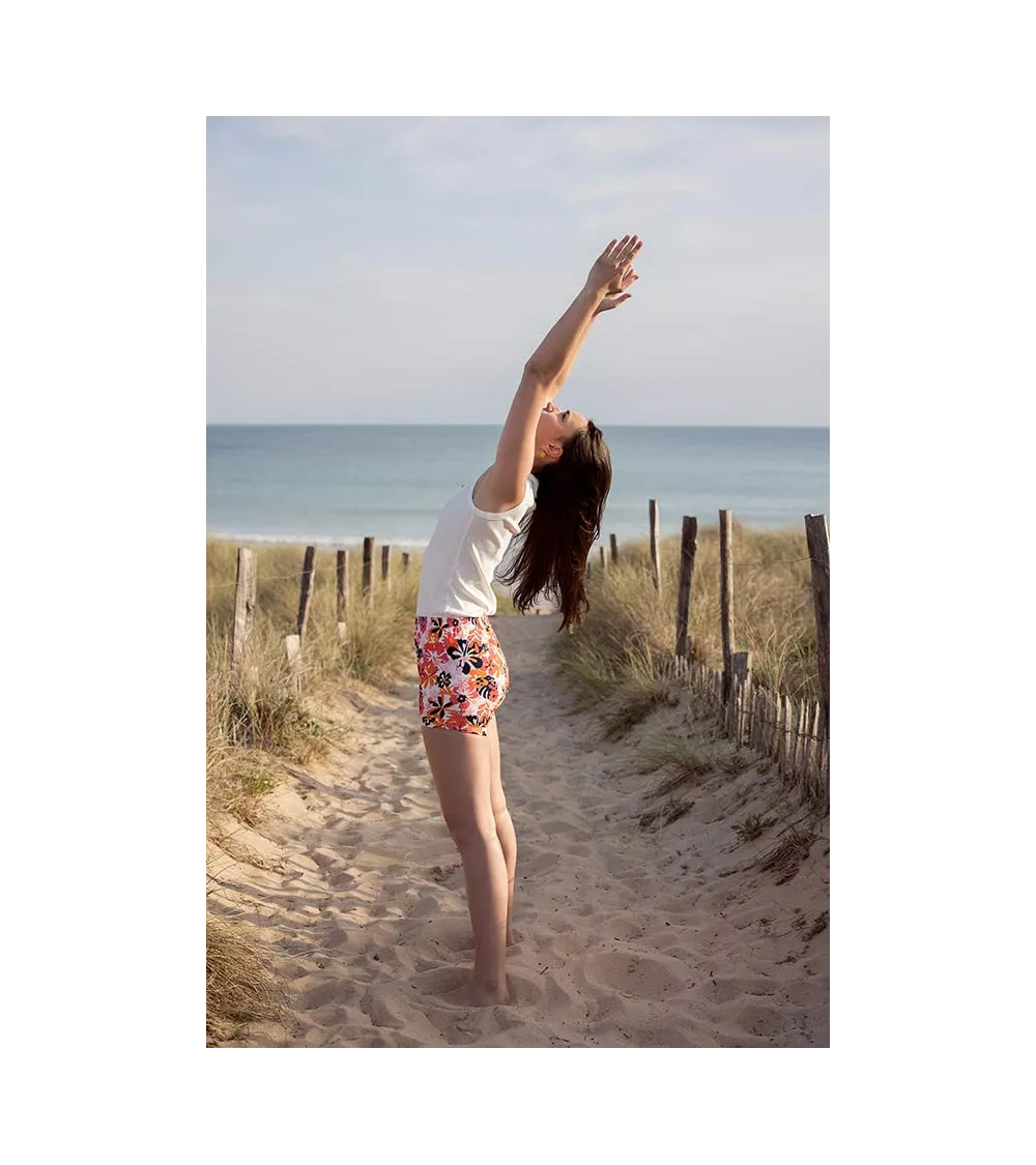 Short de yoga Iyengar imprimé