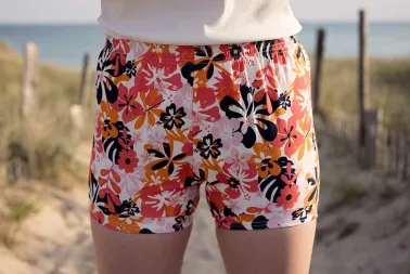 Short de yoga Iyengar imprimé