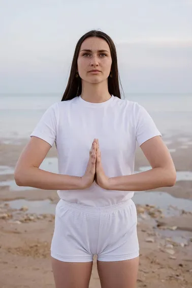 Short de yoga Iyengar imprimé