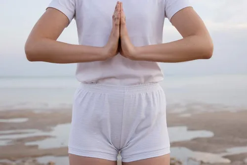 Short de yoga Iyengar imprimé