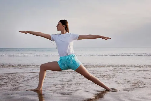 Short de yoga Iyengar imprimé