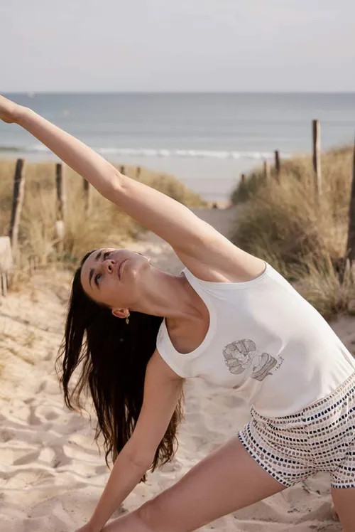 Débardeur de Yoga en coton.Tenues et vêtements de Yoga