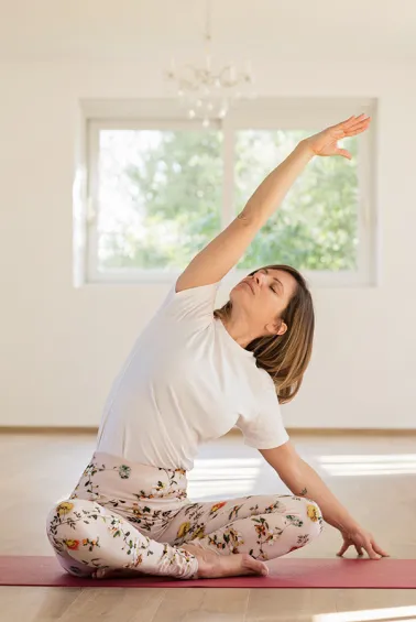 T-shirt de yoga asana.