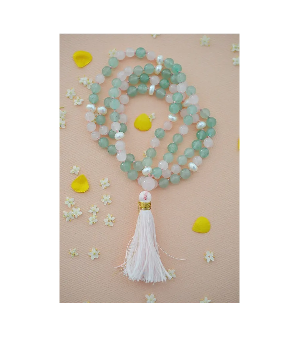 Mala aventurine & quartz rose Mala aventurine & quartz rose