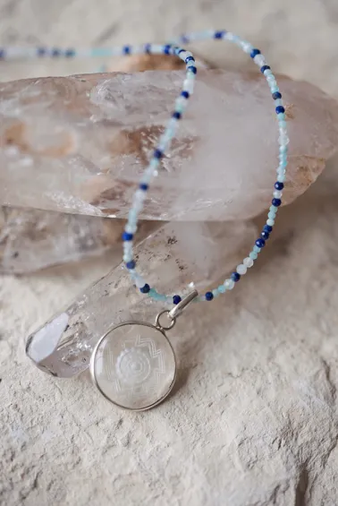 Pendentif en cristal mandala