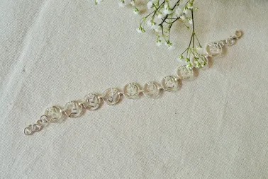 Bracelet Om en argent