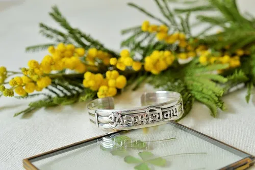 Bracelet Om namah shivaya en argent