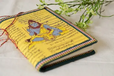 Carnet de notes indien en papier recyclé.