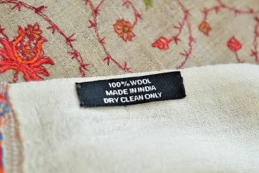 Embroidered wool meditation chawl