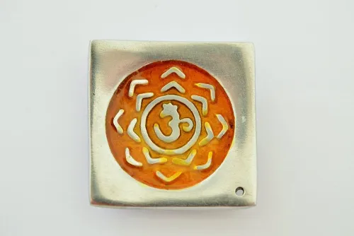 porte encens Om fleur
