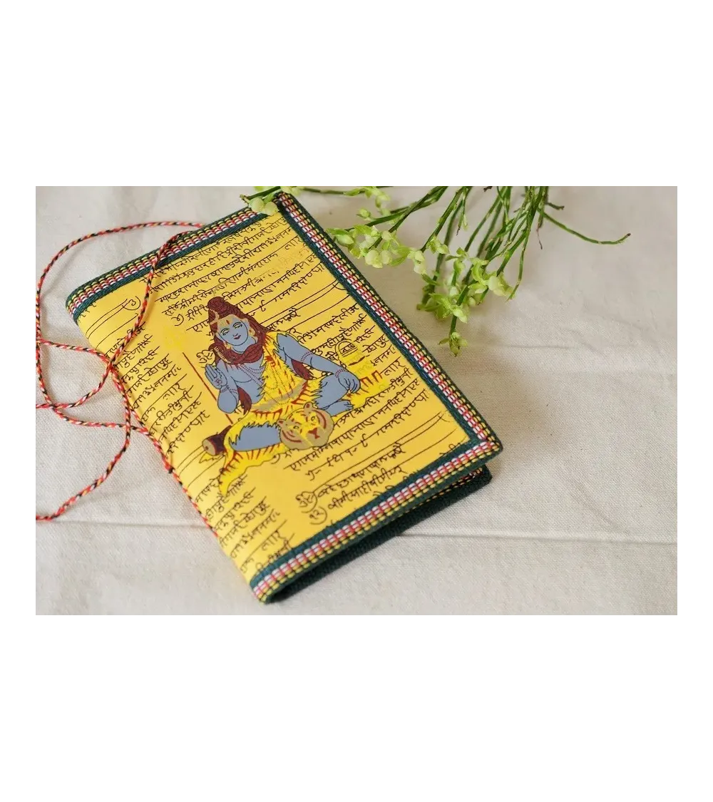 Carnet de notes indien en papier recyclé.