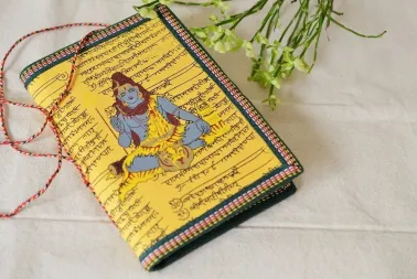 Carnet de notes indien en papier recyclé.