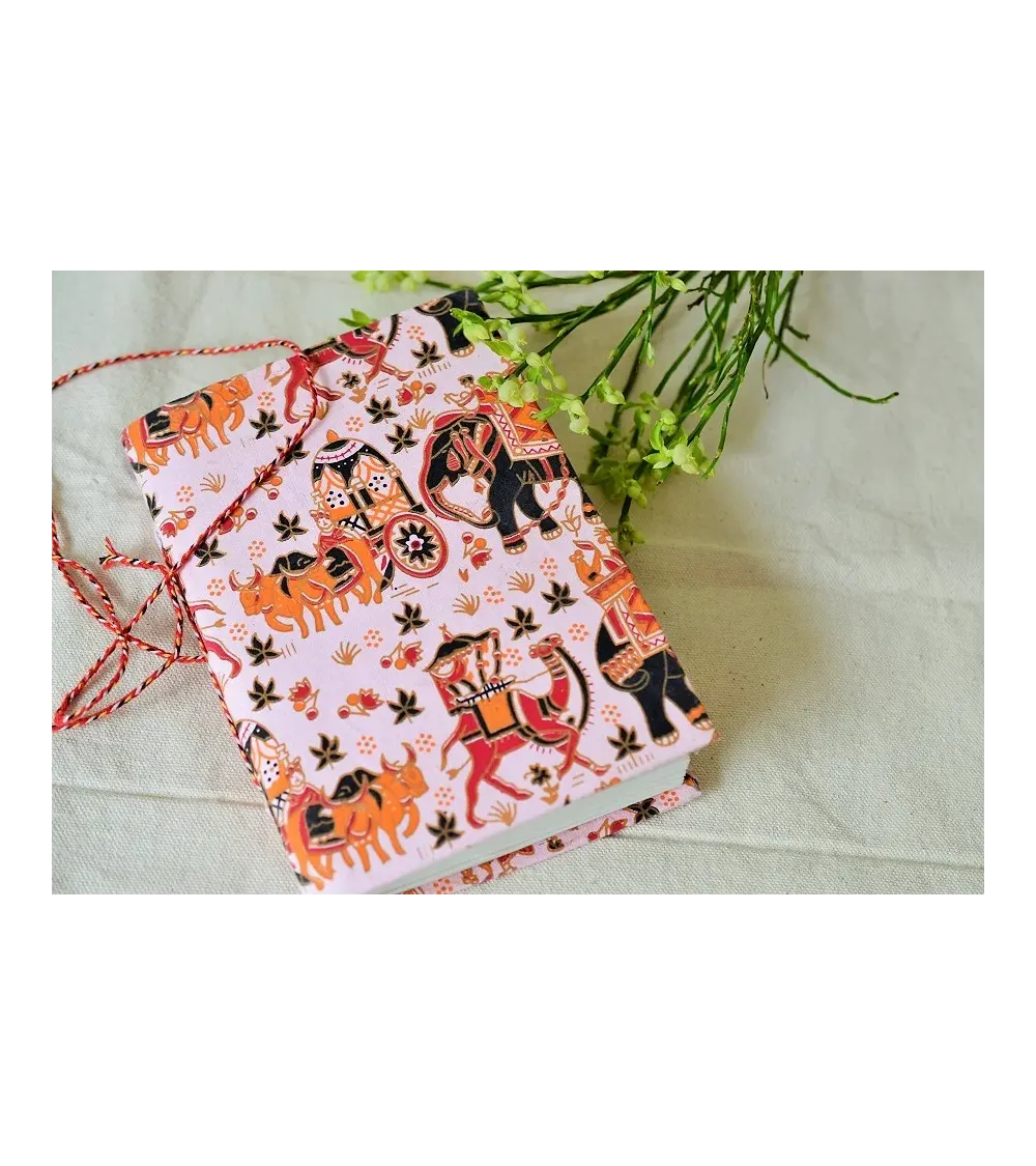 Carnet de notes indien en papier recyclé.