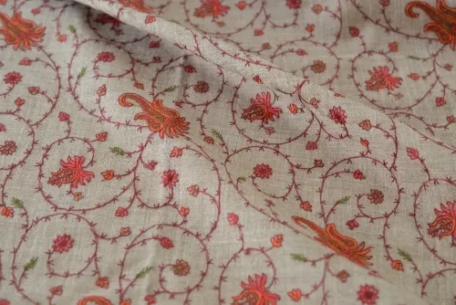 Embroidered wool meditation chawl