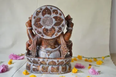 Grande sculpture de Ganesh.