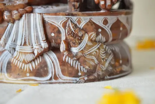 Grande sculpture de Ganesh.