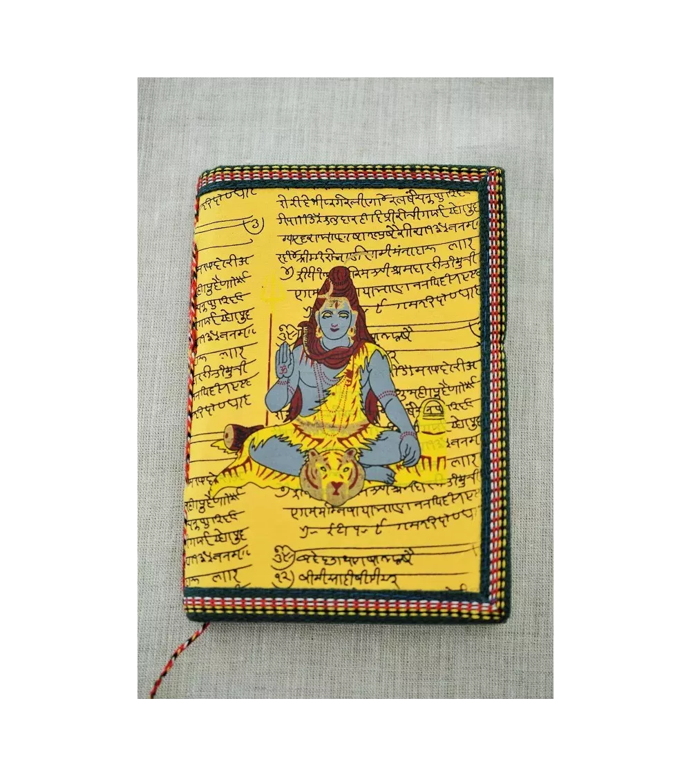 Carnet indien Om en papier recyclé.