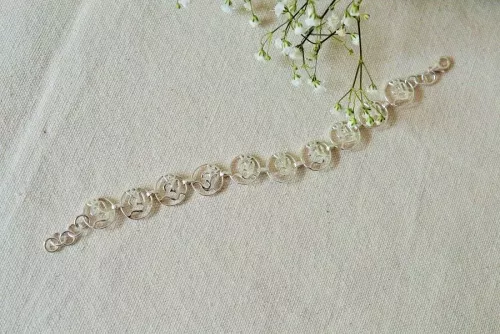 Bracelet sanskrit en argent