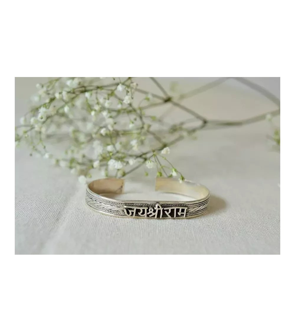 Bracelet sanskrit en argent