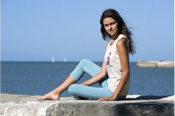 Legging court aqua